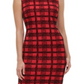Vestido de mergulho xadrez de veludo feminino Tommy Hilfiger vermelho tamanho 2 pequeno