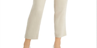 Adidas Women's Pleat Front Slim Leg Ankle Pants Beige Size X-Large