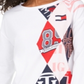 Camiseta feminina jeans Tommy Hilfiger branca tamanho grande