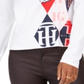 Camiseta feminina jeans Tommy Hilfiger branca tamanho grande