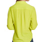 Vince Camuto Blusa feminina de manga comprida com decote em V e estampa de envelope falso, verde, tamanho GG