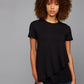 Camiseta de amamentação feminina A Pea In The Pod com ombros caídos, preta, tamanho XS