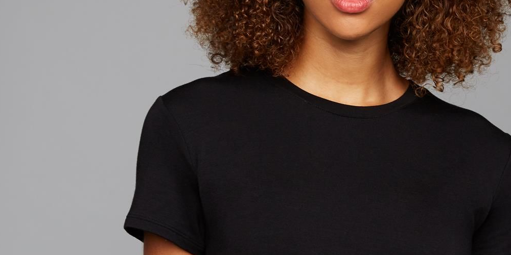 Camiseta de amamentação feminina A Pea In The Pod com ombros caídos, preta, tamanho XS