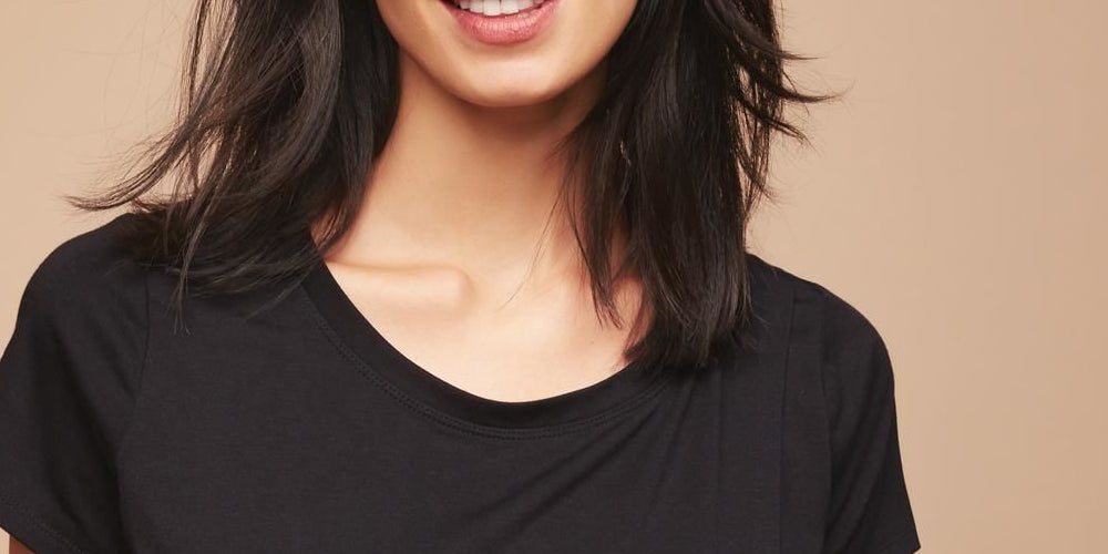 Camiseta de amamentação feminina com bainha tulipa e blusa de maternidade, tamanho pequeno, preta