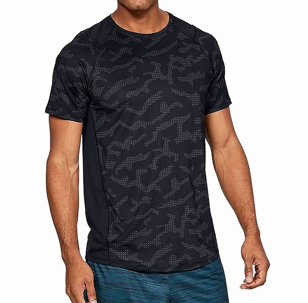 Camiseta esportiva masculina Under Armour manga curta preta tamanho XXL