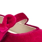First Impressions Baby Girls Sapatos de Veludo com Laço - Vermelho Cardeal Tamanho 3