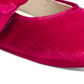 First Impressions Baby Girls Sapatos de Veludo com Laço - Vermelho Cardeal Tamanho 3