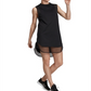 Vestido longo de malha Adidas Sport ID feminino, preto, tamanho X-S