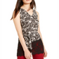 Camiseta feminina Michael Kors com estampa floral, manga curta e gola redonda, preta, tamanho XX-G