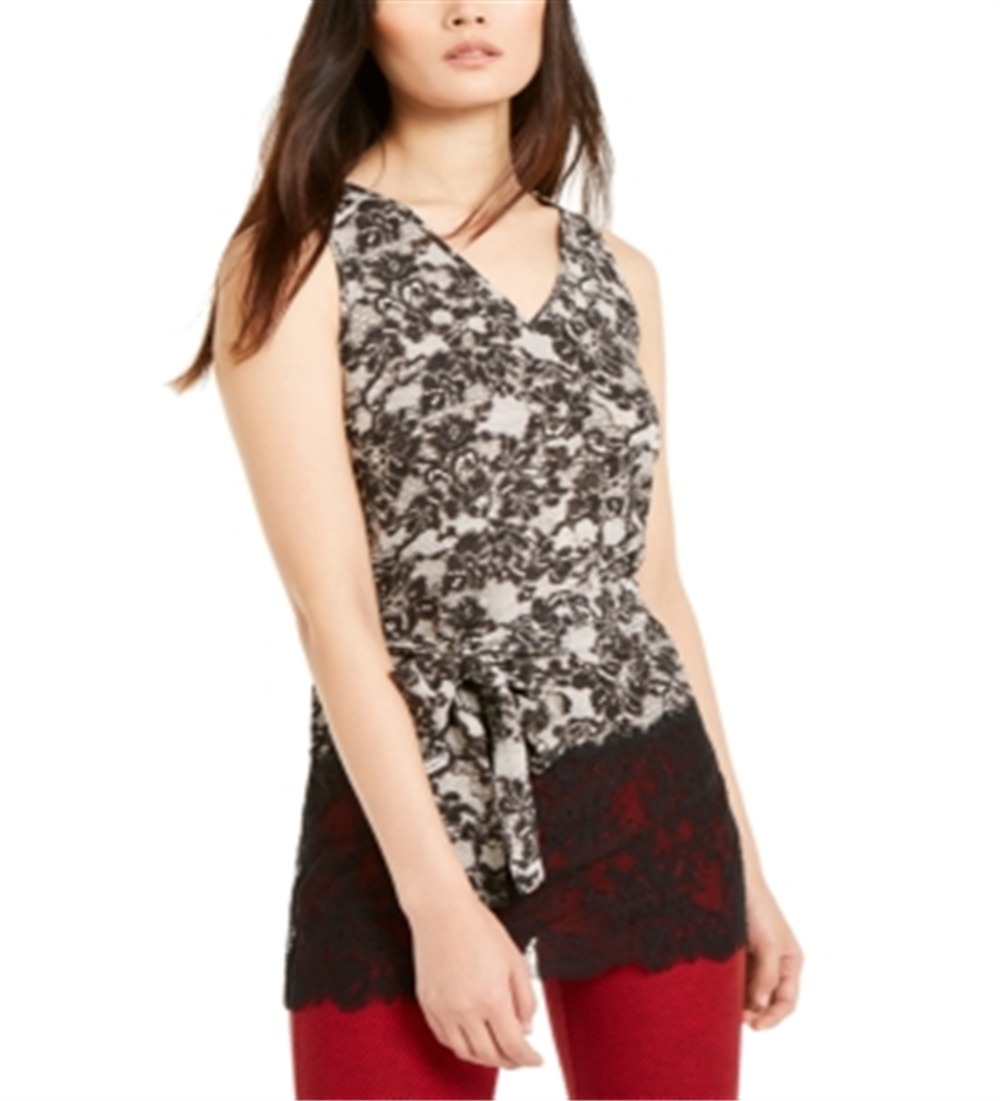 Camiseta feminina Michael Kors com estampa floral, manga curta e gola redonda, preta, tamanho XX-G