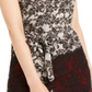 Camiseta feminina Michael Kors com estampa floral, manga curta e gola redonda, preta, tamanho XX-G