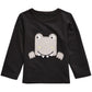 Camiseta infantil estampada com dinossauro First Impressions para meninos, preta, tamanho 18 meses