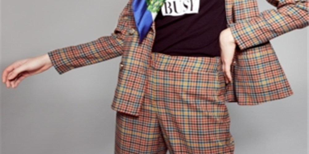 Blazer xadrez trespassado feminino INC International Concepts Grace Tweed G