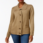 Karen Scott Cardigan Feminino com Botões Frontais Marrom Tamanho Pequeno G