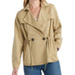 Lucky Brand Casaco feminino trench coat com bolsos elásticos e cordão, marrom, tamanho P