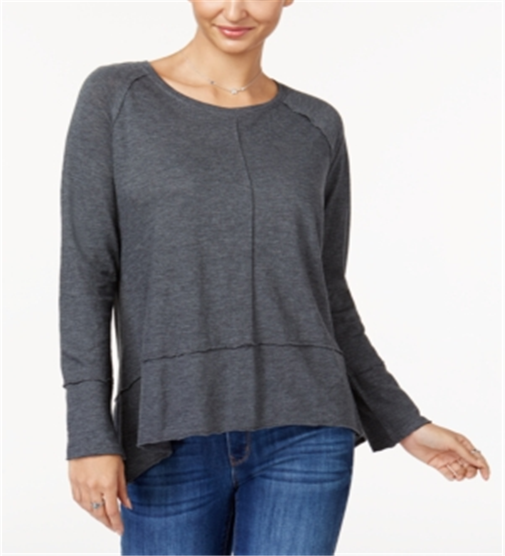 Estilo &amp; Co SeaHigh Low Top Feminino Cinza Tamanho Pequeno P