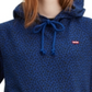 Moletom com capuz feminino Levi's com estampa animal e logotipo, azul, tamanho GG
