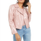 Jaqueta de couro sintético feminina Bar III, rosa, tamanho extragrande