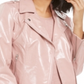 Jaqueta de couro sintético feminina Bar III, rosa, tamanho extragrande