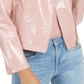 Jaqueta de couro sintético feminina Bar III, rosa, tamanho extragrande