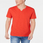 Camiseta masculina com nervuras e fenda INC International Concepts vermelha, tamanho XXL