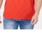 Camiseta masculina com nervuras e fenda INC International Concepts vermelha, tamanho XXL