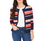Cardigan listrado feminino Charter Club azul tamanho 2XL