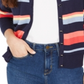 Cardigan listrado feminino Charter Club azul tamanho 2XL