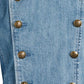 Jaqueta jeans feminina Ralph Lauren com zíper, azul, tamanho 4