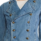 Jaqueta jeans feminina Ralph Lauren com zíper, azul, tamanho 4