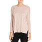 Top Eileen Fisher Feminino Tencel Ballet Neck Box Rosa Tamanho Grande