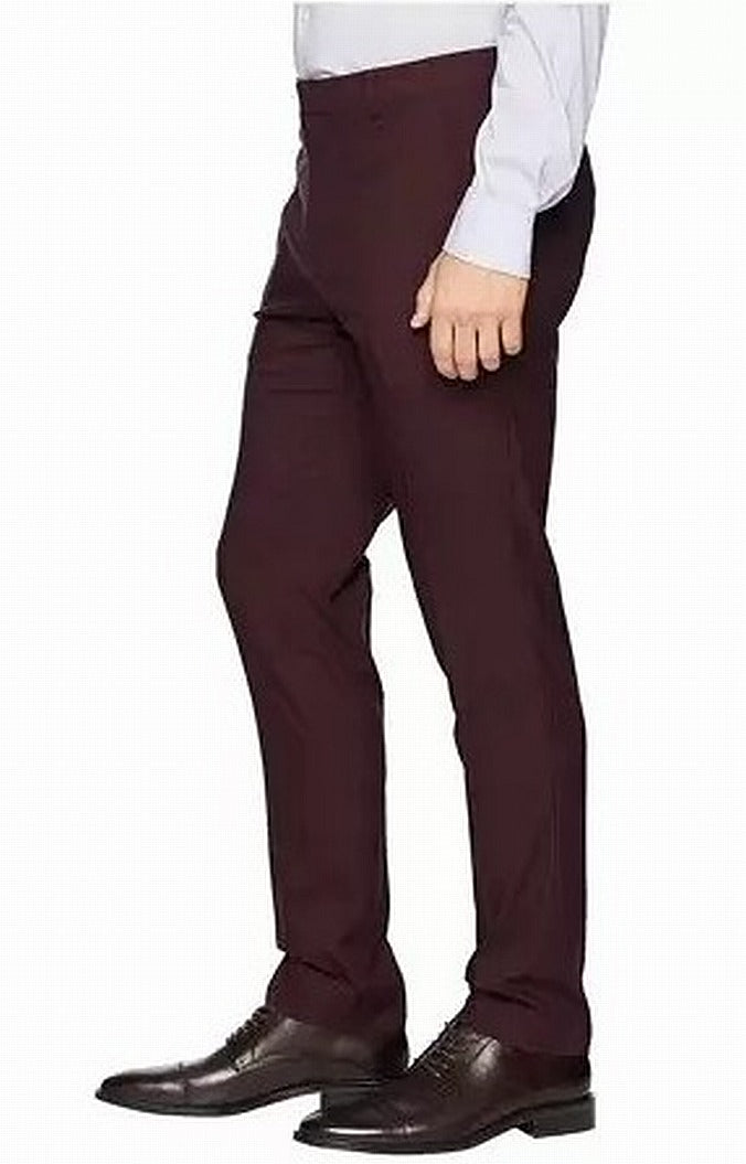 Calça social leve extrafina masculina Perry Ellis Portfolio, tamanho 32x29, marrom