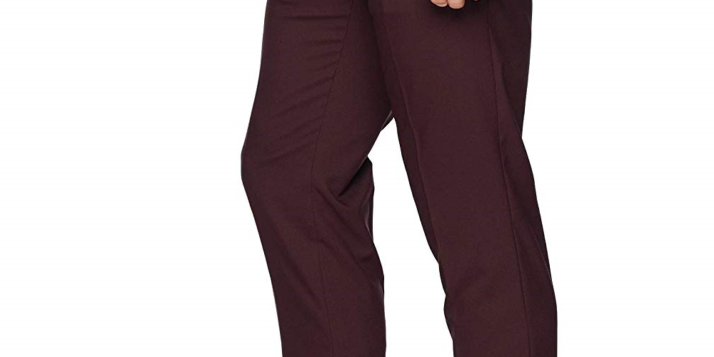 Calça social leve extrafina masculina Perry Ellis Portfolio, tamanho 32x29, marrom