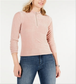 Blusa Crave Fame Junior de veludo cotelê com gola falsa e zíper - Blusa tamanho M