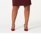 Vestido feminino plus size cruzado, cor vinho, tamanho 16 W
