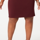 Vestido feminino plus size cruzado, cor vinho, tamanho 16 W