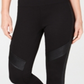 Leggings femininas INC com apliques de cobra em relevo, pretas, tamanho XS