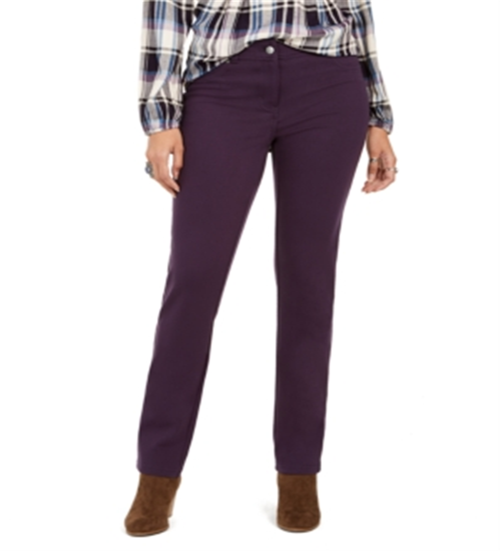 Calça Slim Feminina Style &amp; Co Roxa Tamanho 4