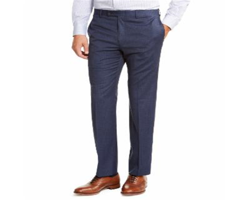 Calça social masculina Ralph Lauren Classic Fit UltraFlex Stretch xadrez azul tamanho 30x30