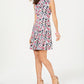 Vestido floral feminino Connected SeaFit e Flare, azul marinho, tamanho 10 P