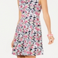 Vestido floral feminino Connected SeaFit e Flare, azul marinho, tamanho 10 P