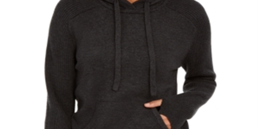 Suéter com capuz feminino Style &amp; Co, preto, tamanho XS