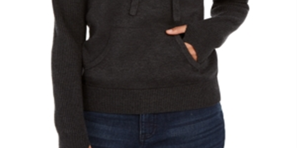 Suéter com capuz feminino Style &amp; Co, preto, tamanho XS