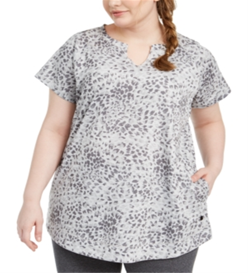 Blusa túnica plus size feminina Ideology cinza tamanho 1X