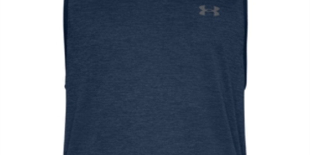 Camiseta regata esportiva masculina de manga curta Under Armour, preta, tamanho XX-G