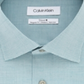 Camisa social masculina Calvin Klein Classic Regular Fit, sem passar, com elástico, tamanho 15x32x33, verde