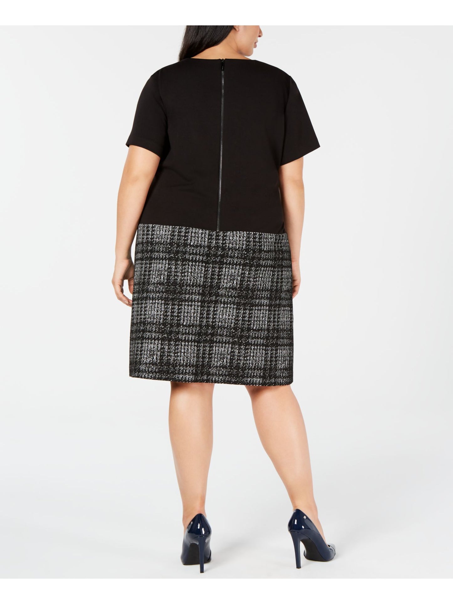 Vestido Calvin Klein Feminino Moderno Cintura Baixa Preto Tamanho 20W