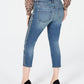 Calça jeans feminina INC International Concepts com corte curvilíneo e costura brilhante, azul, tamanho 6