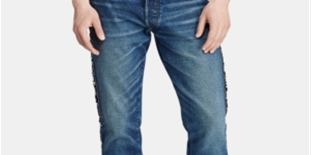 Calça jeans masculina Polo Ralph Lauren Sport Varick Slim-Straight azul tamanho 33x32