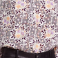Blusa feminina Rebecca Taylor com estampa floral texturizada roxa e manga comprida, gola mandarim, para usar no trabalho, 10